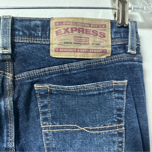 Y2K Express Precision Fit Stretch Low Slung Flare Jeans Medium Wash Size 5/6 S - Picture 9 of 15